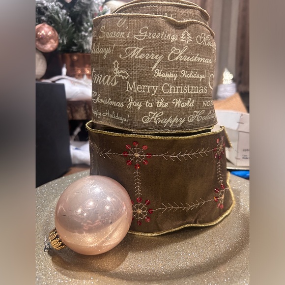 Two rolls of Wide Christmas ribbon 4”x22.5 ft. - Picture 10 of 14